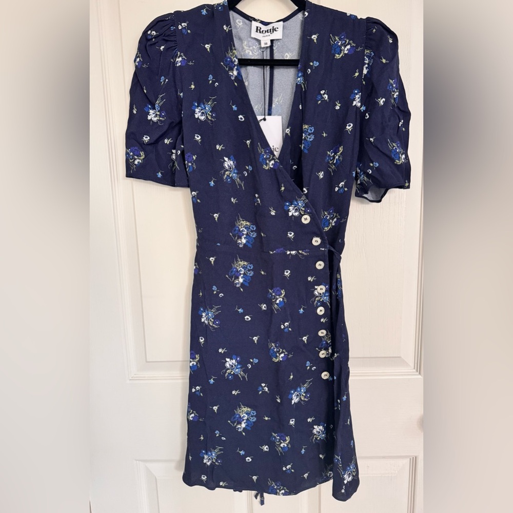 Rouje Navy Gabinette Dress Size 38